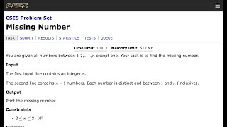 CSES - Missing Number