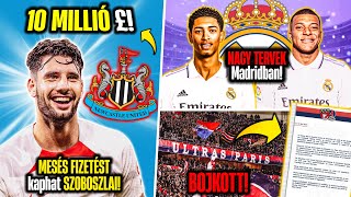 ELKÉPESZTŐ FIZETÉST adna SZOBOSZLAINAK a NEWCASTLE! Real: Bellingham mellett MBAPPÉ is érkezhet?