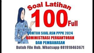 SOAL PPPK TEKNIS ADMINISTRASI PERKANTORAN