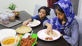 ഇന്നലത്തെ സിമ്പിൾ അത്താഴം/A Simple Dinner Recipe - Ayesha’s Kitchen/Neerdosa / Squid Koonthal Roast