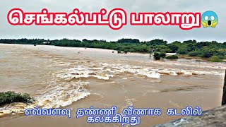 😱wow எவ்வளவு தண்ணி 😱🥰 Chengalpattu palaru😱😱😱செங்கல்பட்டு பாலாறு 😱😱😱