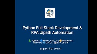 Learn Python Code & Automation, Web Development & RPA Uipath tutorials