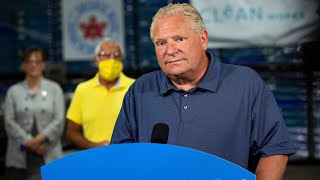 Ont. Premier Ford defends his government's plan to send kids back to school
