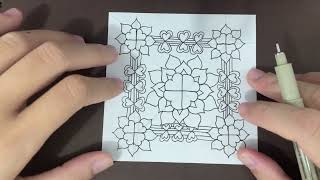 ✍【禪繞畫．心靈系列】：漫步在心靈花園（一）✍zentangle in heart