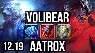 VOLIBEAR vs AATROX (TOP) | 8/3/8, 300+ games, Dominating | KR Master | 12.19