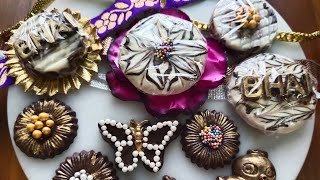 4 तरह की डिज़ाइनर चॉकलेट राखी How to make designer Chocolate Rakhi