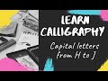 learn calligraphy capital letters without any special equipment || Nurainscalligraphy #shorts