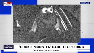 Cookie Monster caught speeding in Germany