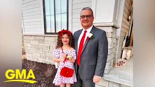 Girl and her grandpa share Valentine's Day daddy-daughter dance moment