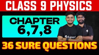 Class 9 Physics | Chapter 6,7 and 8 | 36 Sure Questions | Current Electricity | Eduport