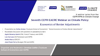 Seventh CEPR/EAERE Webinar on Climate Policy: Economics of Border Adjustments