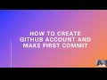 How to create github account and clone, commit, push from the local using GIT and Visual Studio Code