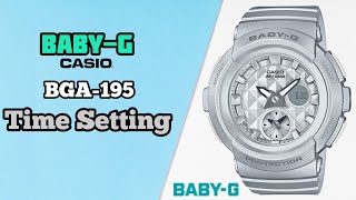 How To Set Time on Casio Baby-G BGA-195 Digital Watch | Watch Repair Channel