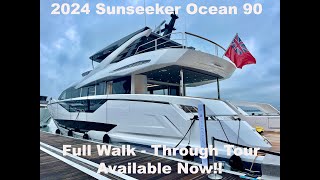 New Sunseeker Ocean 90 Yacht - Available Now - £9,032,846 Ex VAT - Big Volume - Full Walk-Thru Tour