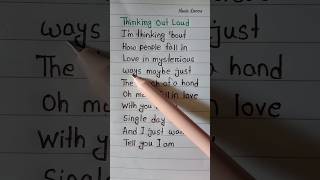 Thinking Out Loud 🌼 ~ Ed Sheeran #lyrics #song #shorts