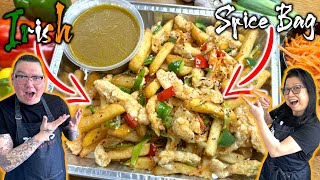 How CHINESE CHEFS Cook an IRISH SPICE BAG 🔥🌶️☘️Mum and Son Professional Chefs Co