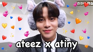 ateez and atiny have the cutest interactions