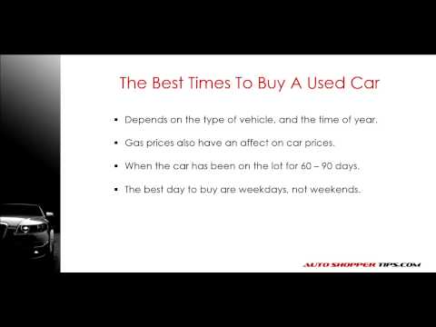 Best time to buy a new or used car Best time to buy a new or used car