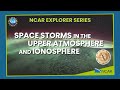 Space Storms in the Upper Atmosphere and Ionosphere