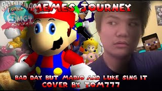 FNF Cover - Memes Journey [ Bad Day but Mario and Luke sing it ] || MMV2 Smg4 Mix