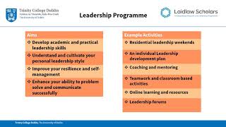 Laidlaw Undergraduate Research and Leadership Programme Briefing 2018