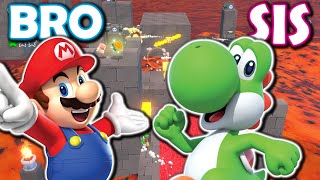 Mario and Yoshi BUT THE FLOOR IS RISING LAVA!! *2-Players*