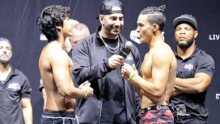FAZE JARVIS TAUNTS MICHAEL LE IN INTENSE FACE TO FACE AT WEIGH IN - FULL VIDEO