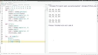 python random.getstate setstate seed