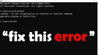 How to Fix 'Python Not Found' Error in CMD (Step-by-Step Guide)