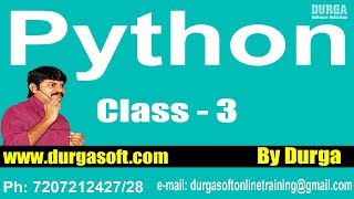 Learn Python Programming Tutorial Online Training by Durga Sir On 29-01-2018