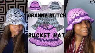 HOW TO CROCHET A BUCKET HAT FOR BEGINNERS: Crochet GRANNY STITCH Bucket HAT #jacquelinemeju #crochet