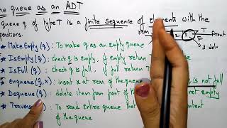 Queue as ADT | Enqueue & Dequeue | DS | Data Structures | Lec-13 | Bhanu Priya