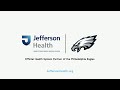 Official Health Partner of the Philadelphia Eagles