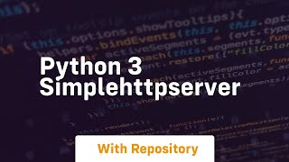 python 3 simplehttpserver