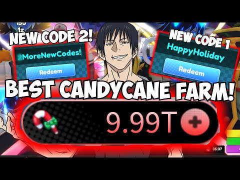 2 NEW OP CODES  BEST Candycane Farming Method & Buff!  Anime Champions