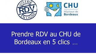 Comment prendre RDV en ligne au CHU de Bordeaux ?