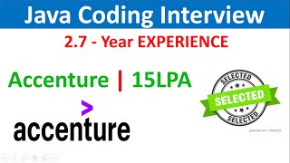 Accenture Coding Round Java Developer Interview Experience - 2.9 years