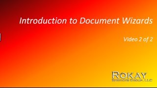 More Advanced Document Wizards