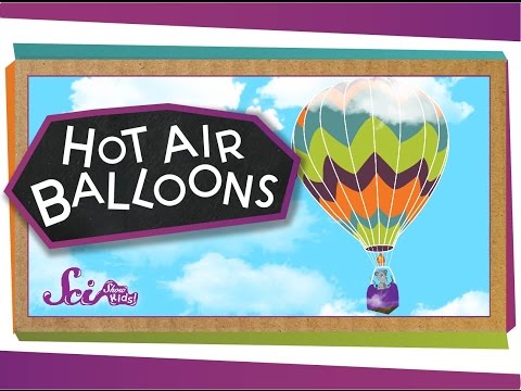 Where is the energy coming from in a hot air balloon?