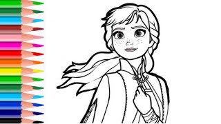 Easy Elsa frozen drawing || How to draw Elsa Disney || Drawing, coloring and painting Disney frozen