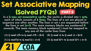 Set Associative Mapping – Solved PYQs (Part 2)