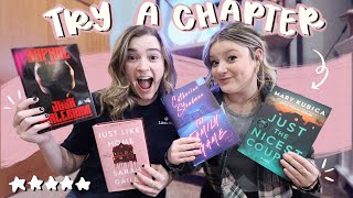 TRY A CHAPTER feat. NEW HORROR and THRILLER books 👻 (and feat. my sister)