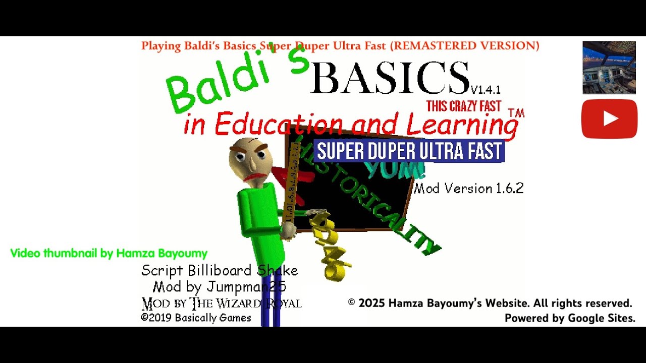 Playing Baldi S Basics Super Duper Ultra Fast Remastered Version