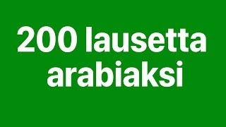 Opi arabia: 200 lauseketta arabiaksi