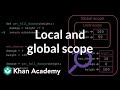 Local and global scope | Intro to CS - Python | Khan Academy