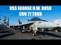 USS George H.W. Bush CVN 77 Aircraft Carrier TOUR - Split Croatia 2022 - 4K60