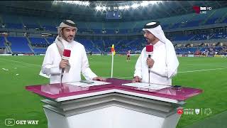 الاستديو التحليلي بين شوطي مباراة العربي والوكرة والتي انتهت بفوز الوكرة 4-3