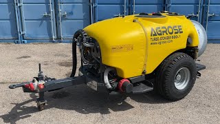 BISO obhlídka - tažený rosič AGROSE CTT 600l, 60cm ventilátor, převodovka - walkaround