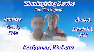 Lesbourne Ricketts Funeral Service (Official Video)