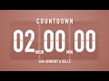 2 Hour Countdown Timer 🤎 Flip Clock with Ambient Music & Bells 🔔🎵
